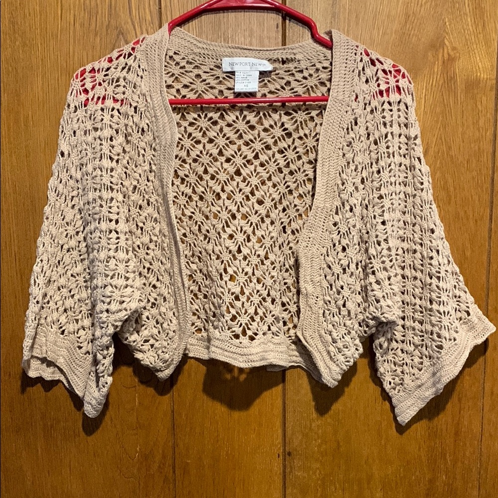 Fairy Grunge Crochet Knit Batwing Shrug Cardigan - Picture 2 of 7